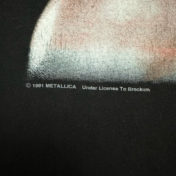 Vintage 1991 Metallica Enter Sandman Never Land Tour Shirt Brockum Large RARE!🔥 - Picture 3 of 11